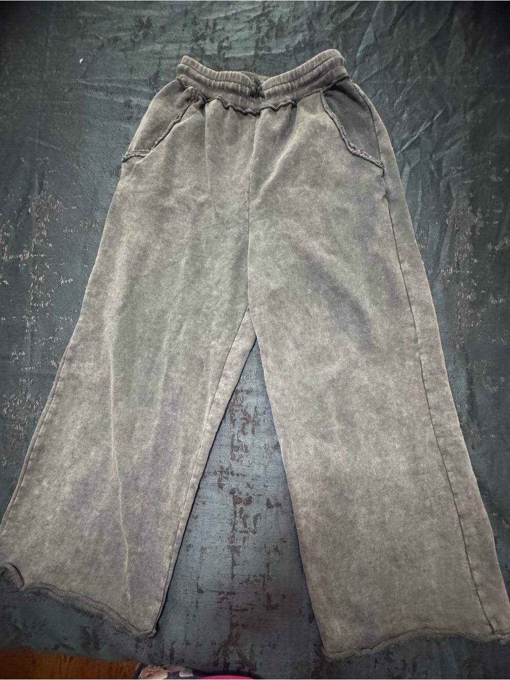 Zara Wide Leg Pants in Faded Gray